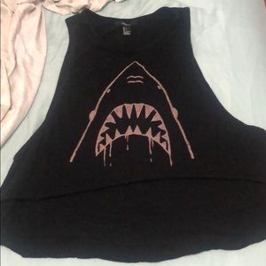 Shark muscle tee